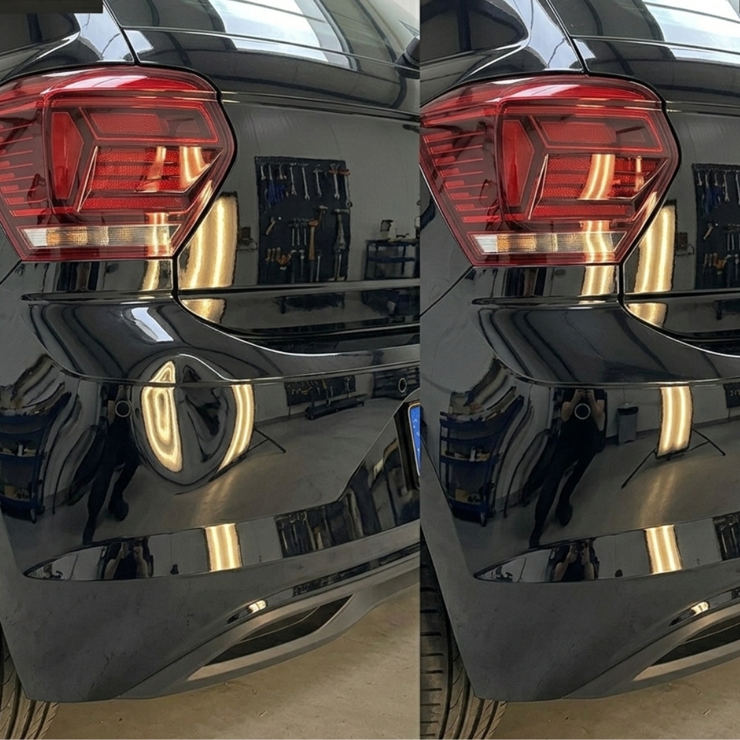 Auto uitdeuken zonder spuiten Vlaardingen Volkswagen Polo in kleur zwart